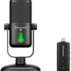سارامونيك ميكروفون طاولة USB لاسلكي بتردد 2.4 جيجا هرتز